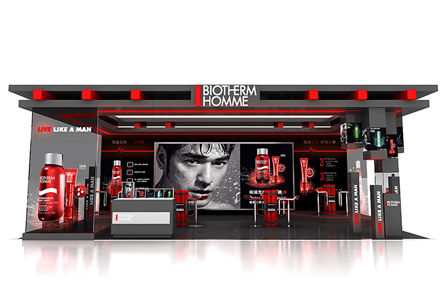 碧歐泉男士柜展覽展示設計