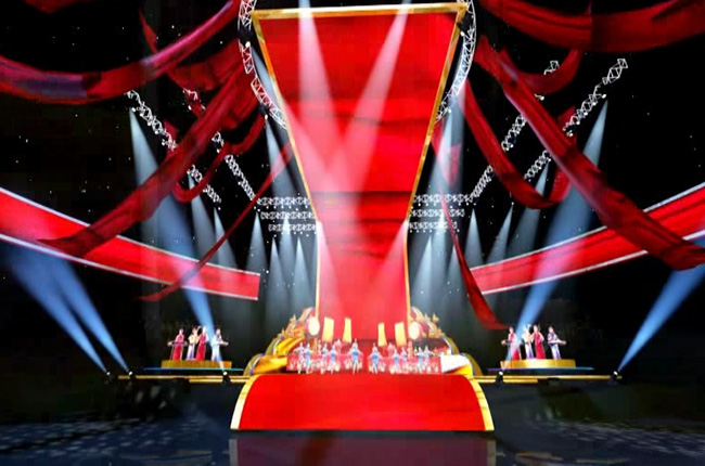 國航遠洋10周年慶典  3D舞美效果視頻